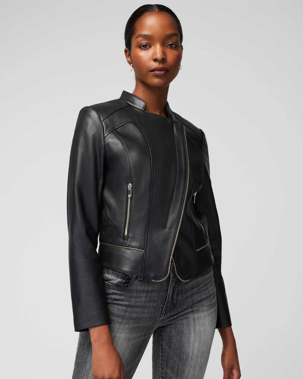 Leather Moto Jacket White House Black Market